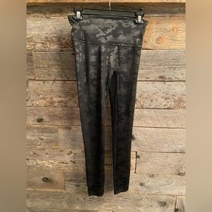 Spanx Faux Leather Camo Leggings